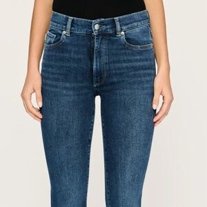 DL1961 Women's Bridget Boot Crop Instasculpt  Raw Hem Jeans Size 29